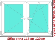 Dvojkrdlov okna O+OS SOFT rka 115 a 120cm